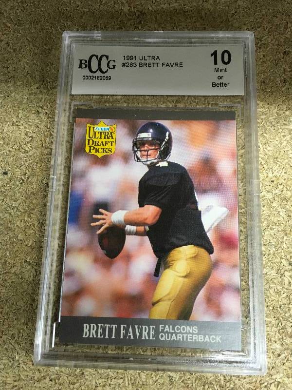 lot 508 image: 1991 Ultra #283 Brett Favre Card 10 Mint