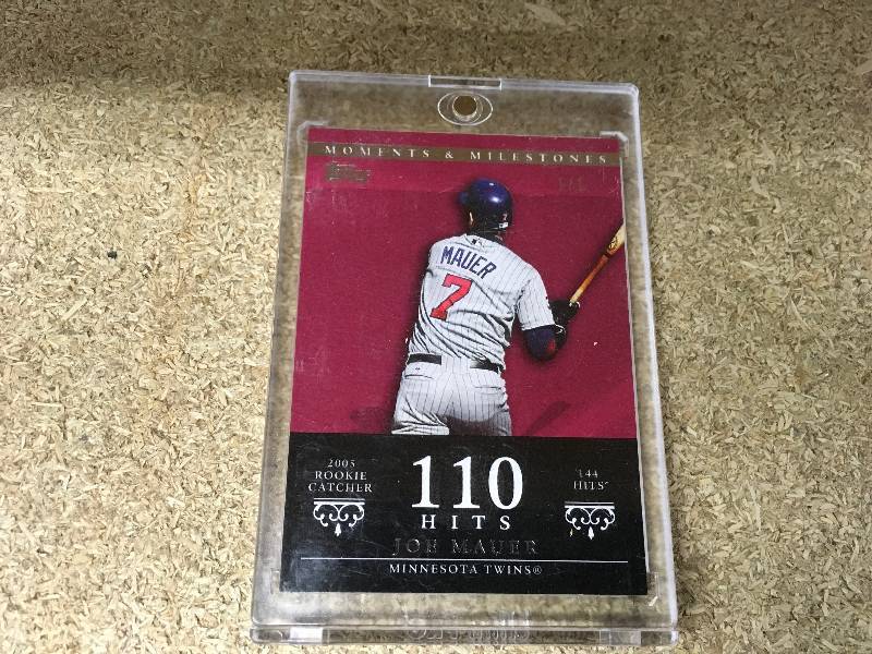 lot 510 image: Joe Mauer 110 Hits Card
