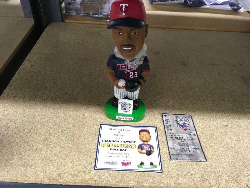 lot 514 image: Shannon Stewart Bobble Head & Ticket Stub