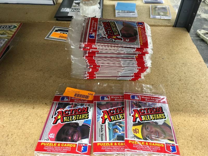 lot 524 image: MLB Action All-stars Cards & Puzzles
