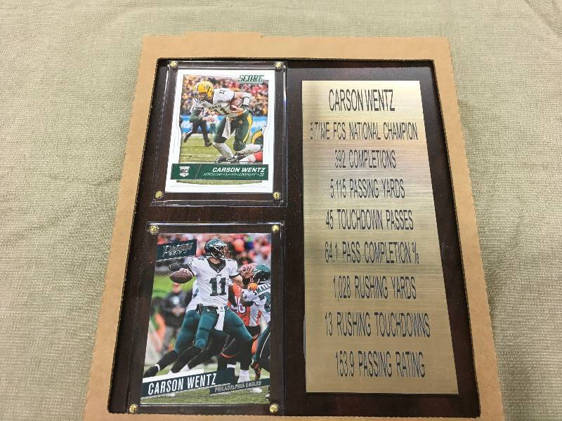 lot 545 image: Carson Wentz Plaque