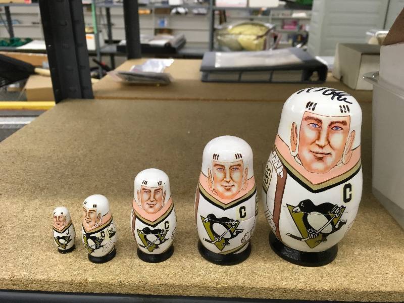 lot 562 image: Mario Lemieux Autographed Nesting Doll
