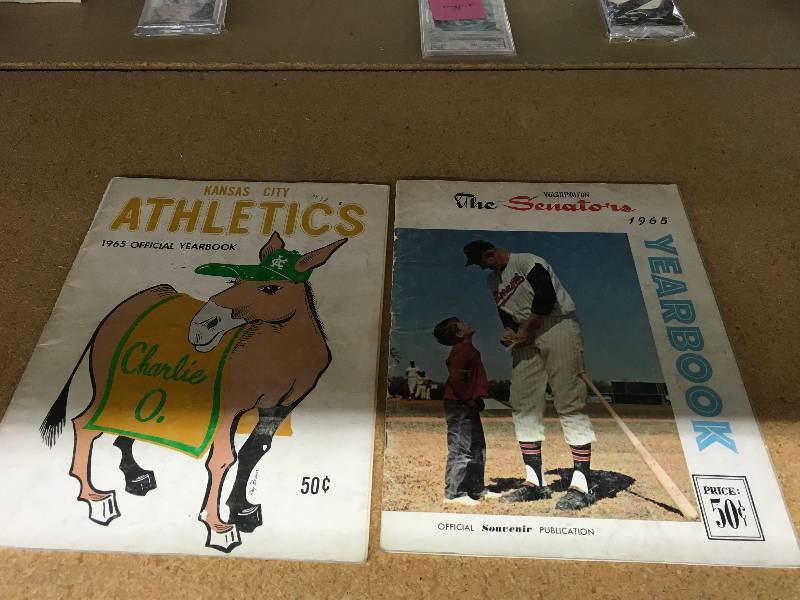 lot 565 image: 1965 Kansas City Athletics Year Book & 1965 Washington Senators Year Book