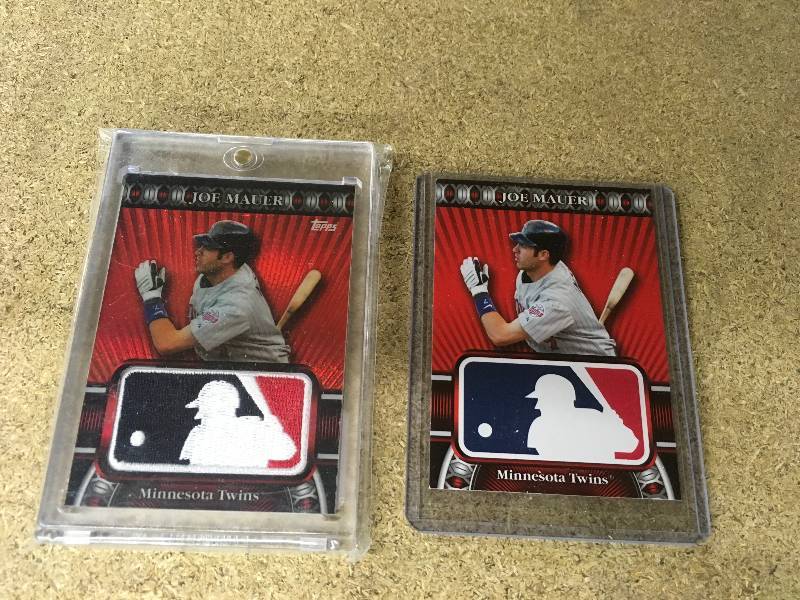 lot 582 image: Joe Mauer Patch Card & Joe Mauer Card