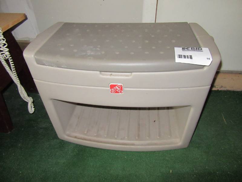 lot 18 image: Plastic boot rack, entry seatstorage