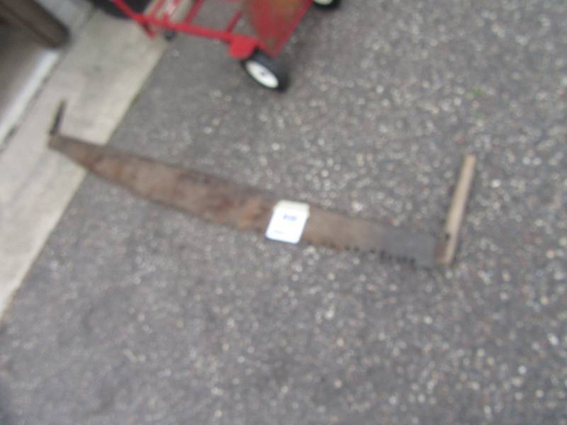 lot 163 image: Antique 2 person Crosscut saw