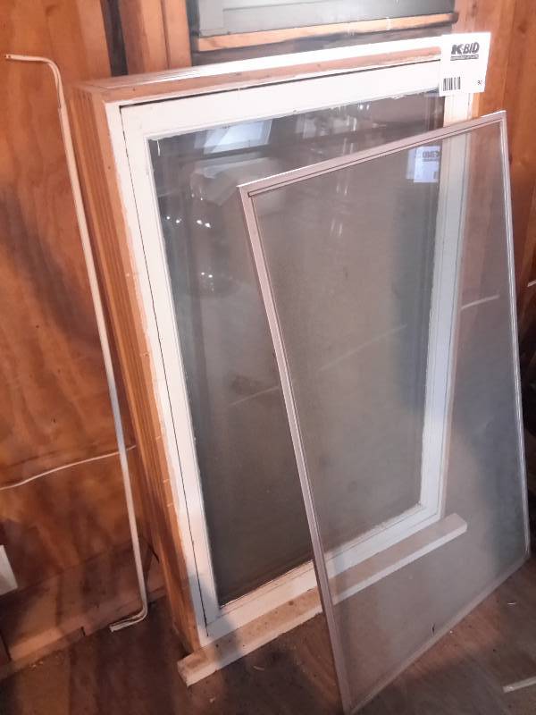 lot 98 image: Casement Window with screen.