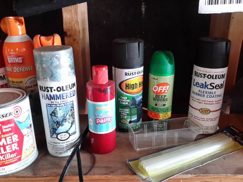 lot 38 image: Large lot of misc. liquids from the garage