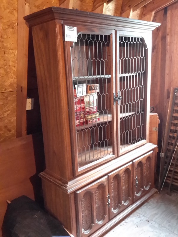 lot 54 image: 2 Part Hutch.. Top Open. Bottom closed cabinet