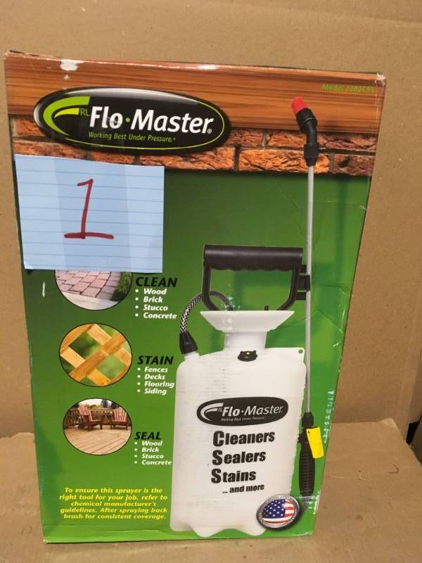 lot 1 image: RL Flo-Master 2 gal. Deck Sprayer in good condition