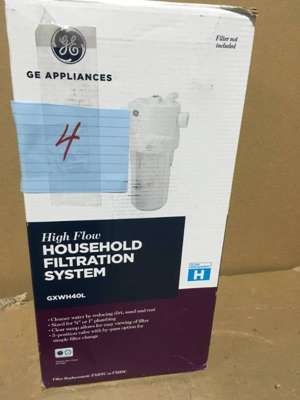 lot 4 image: GE GXWH40L High Flow Whole Home Filtration System in good condition