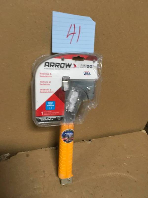 lot 41 image: Arrow Fastener Heavy-Duty Staple Hammer-Tacker in good condition