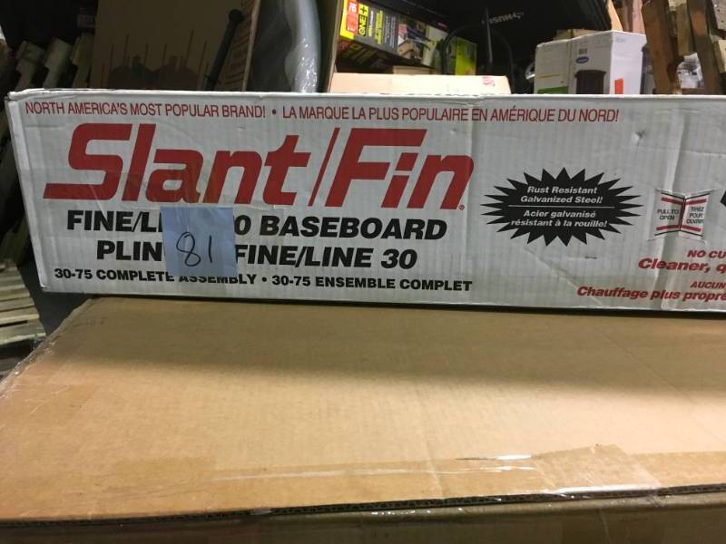 lot 81 image: Slant Fin 101401030 SlantFin 3 Hydronic Complete Baseboard 30 Series in good condition