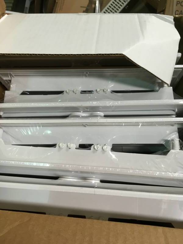 lot 83 image: 12 in. x 12 in. Plastic 4-Way Ceiling Register in White CASE in good condition