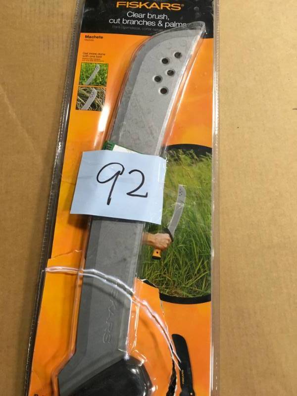 lot 92 image: Fiskars Machete (24 in.) in good condition