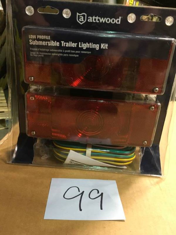 lot 99 image: Attwood Low Profile Submersible Trailer Light Kit not used