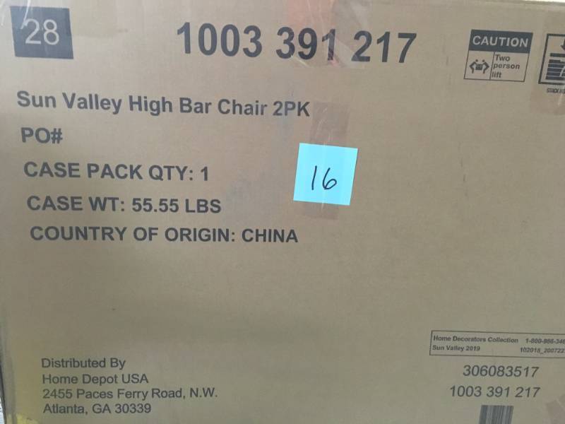 lot 16 image: Home Decorators Collection Sun Valley Aluminum Outdoor Bar Stool (2-Pack) in good condition