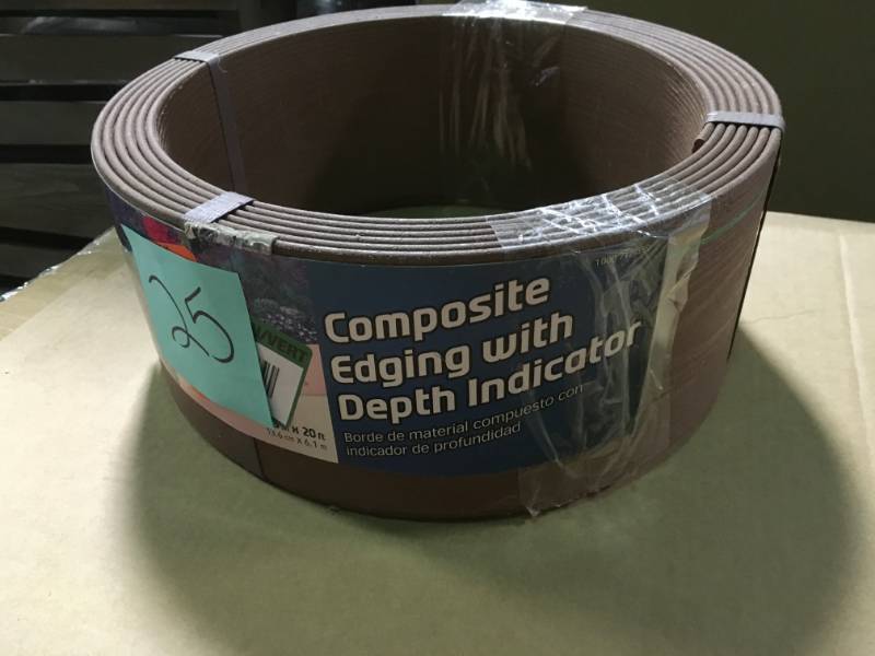 lot 25 image: Vigoro 20 ft. Premium Brown Composite Edging not used