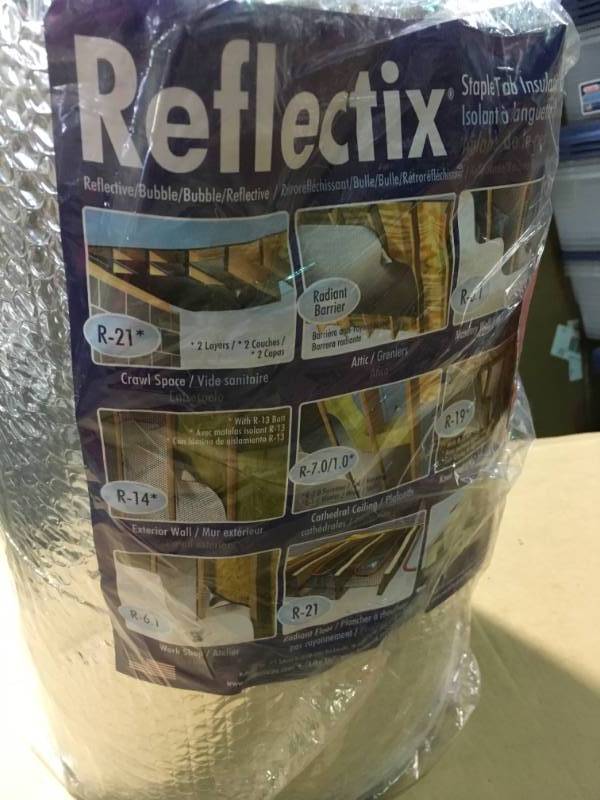 lot 30 image: Reflectix 16 in. x 25 ft. Double Reflective Insulation Roll with Staple Tab Edge not used