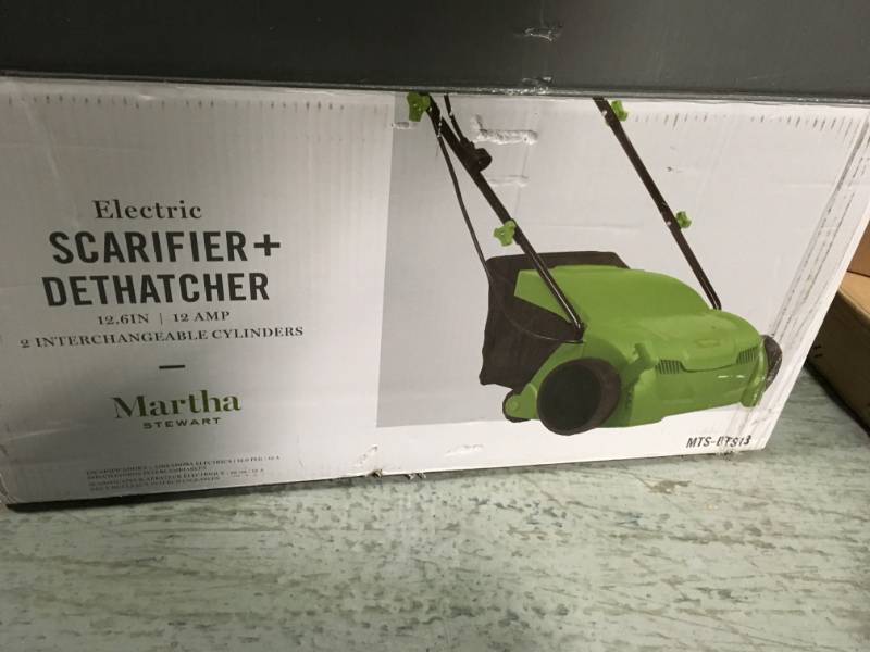 lot 48 image: Martha Stewart Living 13 in. 12-Amp Electric 5-Position Scarifier and Lawn Dethatcher in good condition