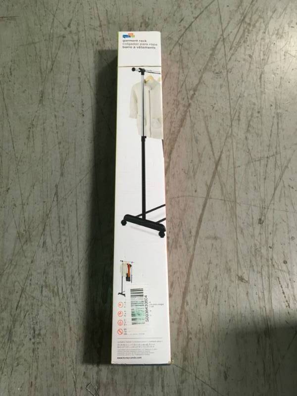 lot 87 image: Honey-Can-Do 52.7 in. x 65.75 in. Expandable Steel Rolling Garment Rack in ChromeBlack v