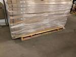 lot 120 image: Lot of 10 boxes Hampton Bay Heather Buff 3.5 in. Vertical Blind - 78 in. W x 84 in. L New retail $ 600