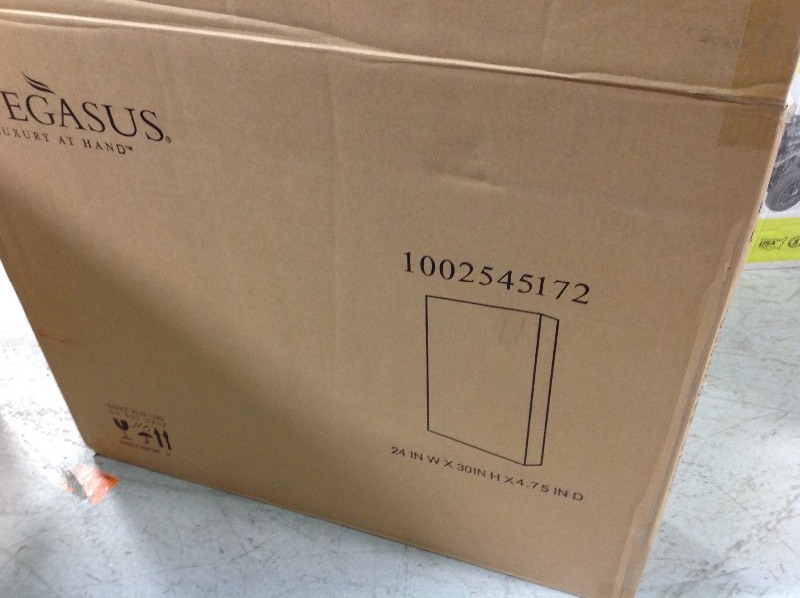 Pegasus 24 in. W x 30 in. H x 5 in. D Frameless Recessed or Surface-Mount Bathroom Medicine Cabinet with Beveled Mirror in good conditions