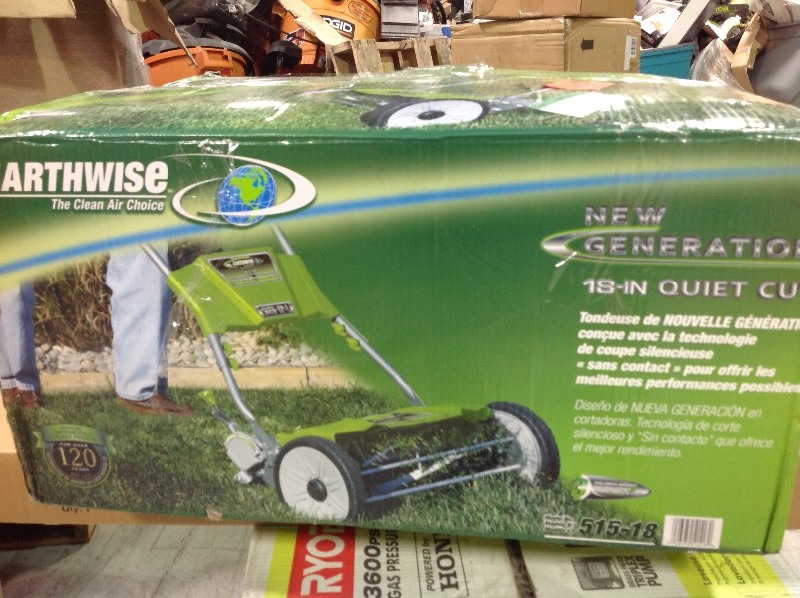 Earthwise Quiet Cut 18 in. Manual Walk Behind Nonelectric Push Reel Mower in good conditions