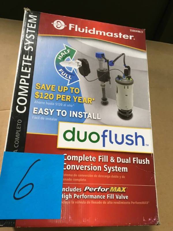 Fluidmaster Duo Flush System Toilet Converter in good condition