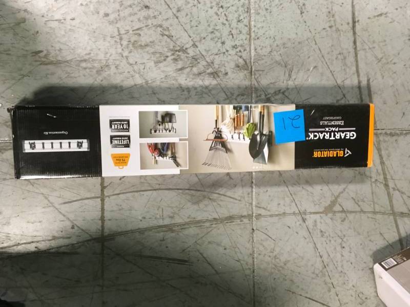 Gladiator GearTrack Garage Track Storage System in good condition