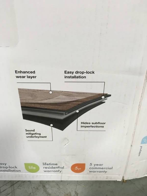 LifeProof Capitola Silver 16 in. x 32 in. Luxury Vinyl Plank Flooring (24.89 sq. ft.  case) in good condition