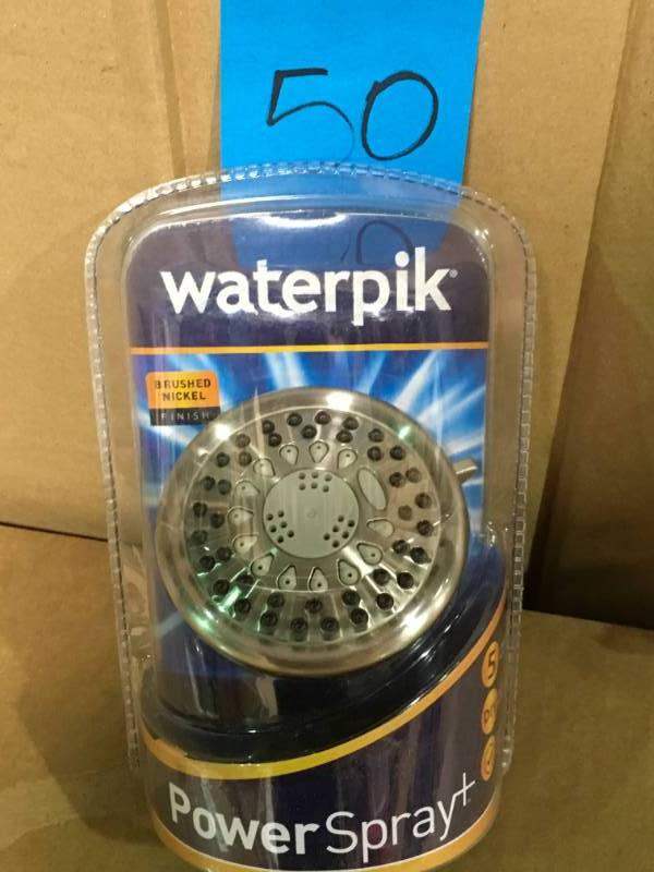 Waterpik Vardon 5-Spray 3.75 in. Showerhead in Brushed Nickel in good condition