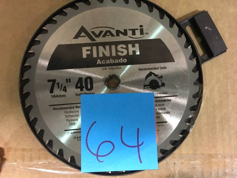 Avanti 7-14 in. x 40-Teeth Finish Saw Blade in good condition