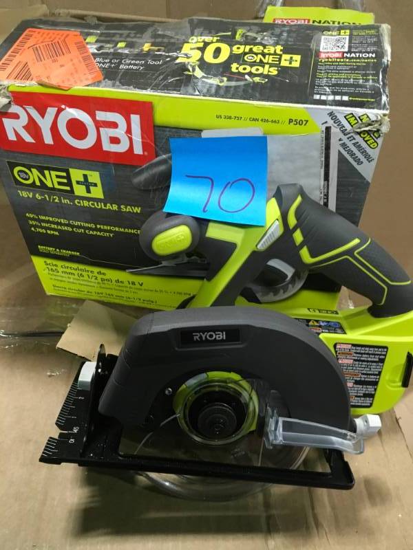 RYOBI 18-Volt ONE Cordless 6-12 in. Circular Saw (Tool Only) in good condition