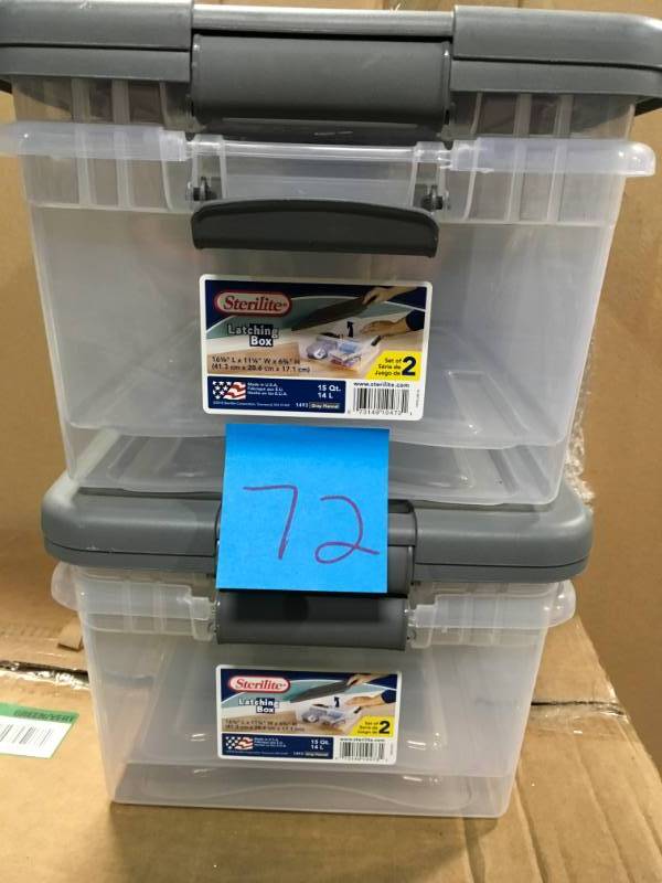Sterilite 15-Qt. Latching Box (Set of 2) not used