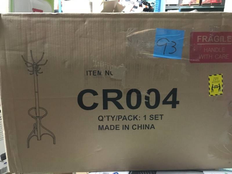 Black 12-Hook Coat Rack by Homecraft Furniture in good condition