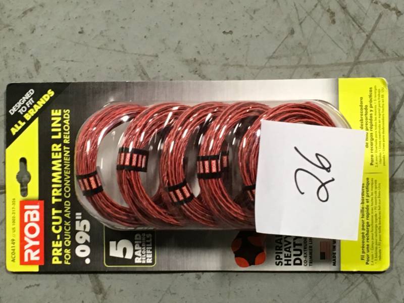 RYOBI 0.095 in. x 16 ft. Pre-Cut Spiral Line (5-Pack) in good condition