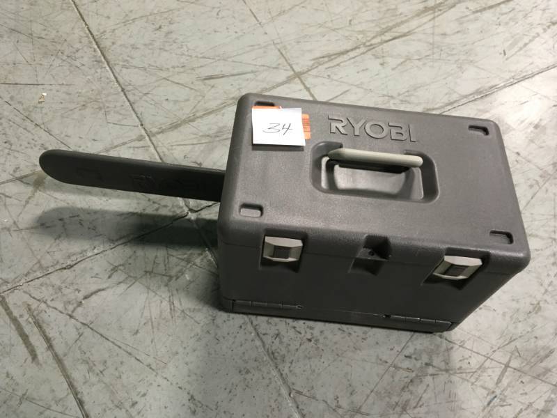 RYOBI 16 in. 37cc 2-Cycle Gas Chainsaw with Heavy-Duty Case in good condition