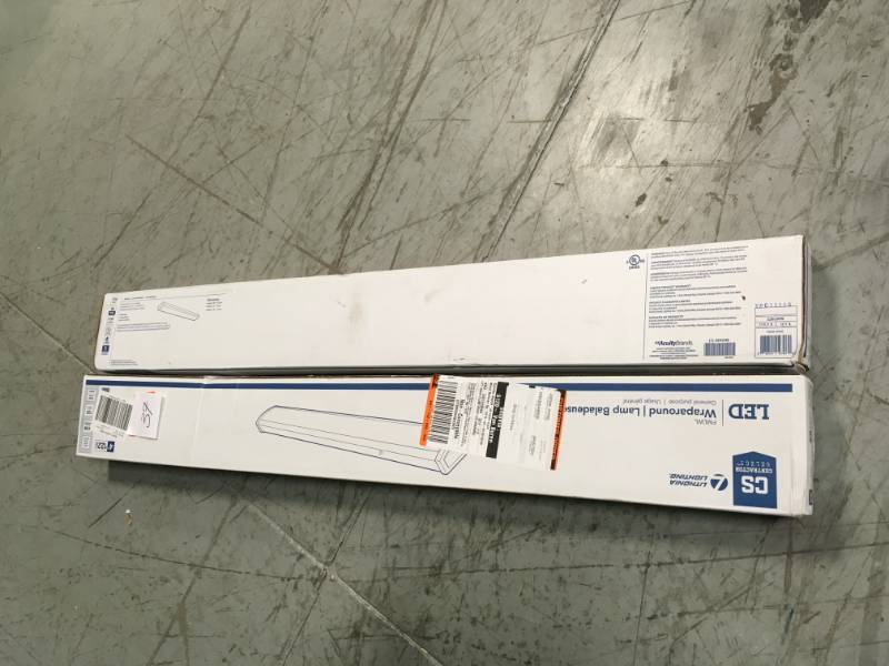 Lithonia Lighting FMLWL 48 840 4 ft. White LED Flushmount Wraparound Light QTY 2 in good condition