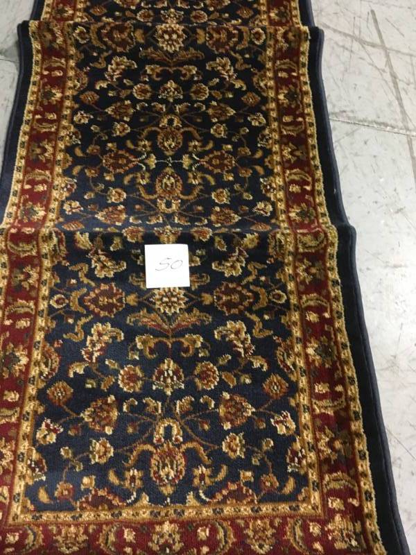 Tayse Rugs Sensation Navy Blue 3 ft. x 7 ft. Transitional Runner Rug not used
