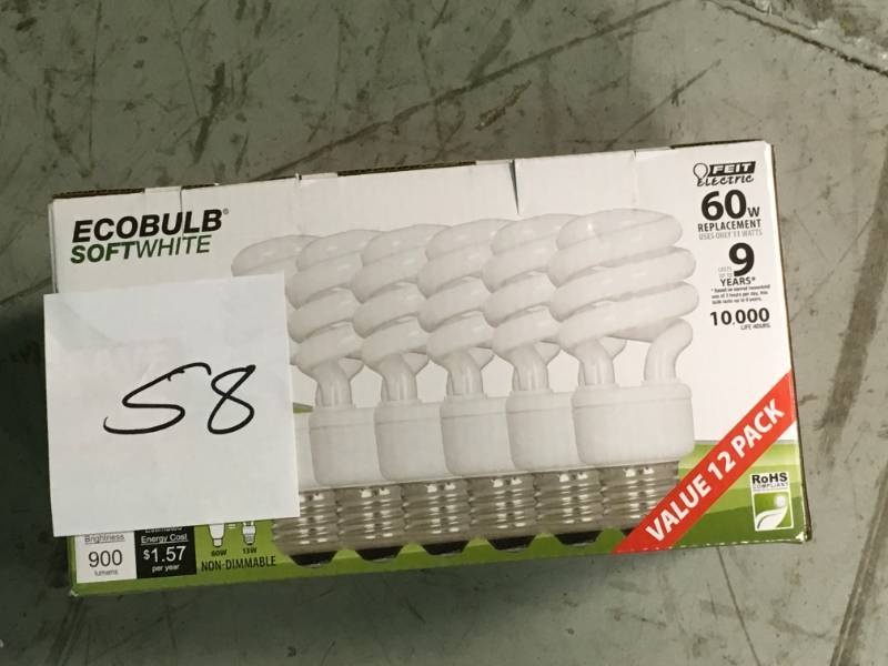 Feit Electric 60-Watt Equivalent Soft White A19 Spiral CFL Light Bulb (12-Pack) not used