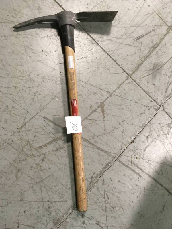 Husky 5 lb. Pick Mattock with 36 in. Hardwood Handle in good condition