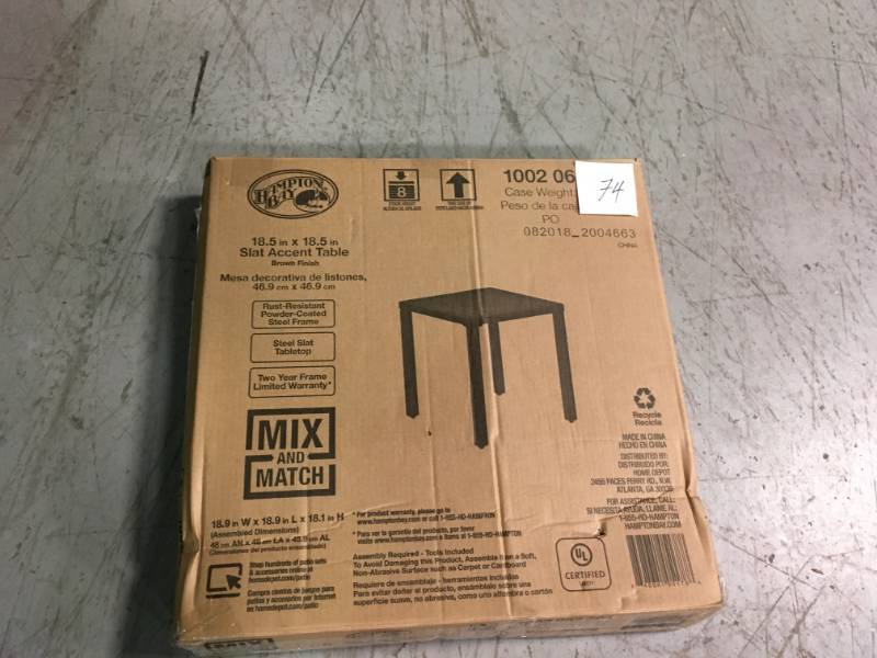 Hampton Bay Mix and Match Metal Outdoor Side Table in good condition
