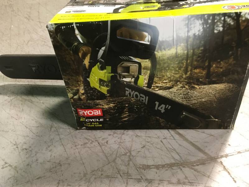 RYOBI 14 in. 37cc 2-Cycle Gas Chainsaw in good condition