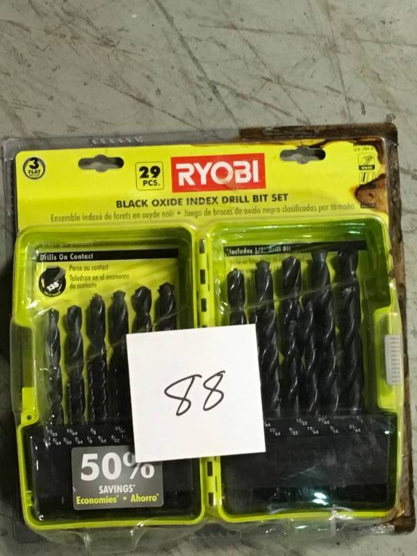 RYOBI Black Oxide Drill Bit Set (29-Piece) in good condition