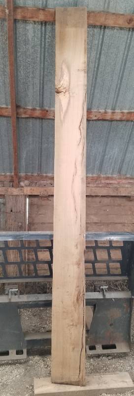 lot 13 image: 8 foot rough cut solid oak lumber