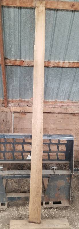 lot 17 image: 8 foot 1 x 5 solid oak lumber with 1 natural side