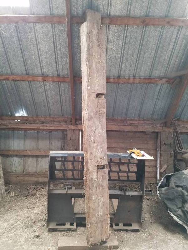lot 29 image: 8 foot long Reclaimed oak log cabin wood