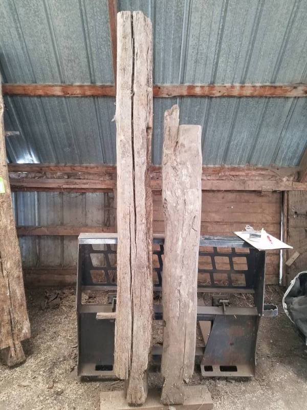 lot 39 image: Lot of two Reclaimed oak log cabin wood