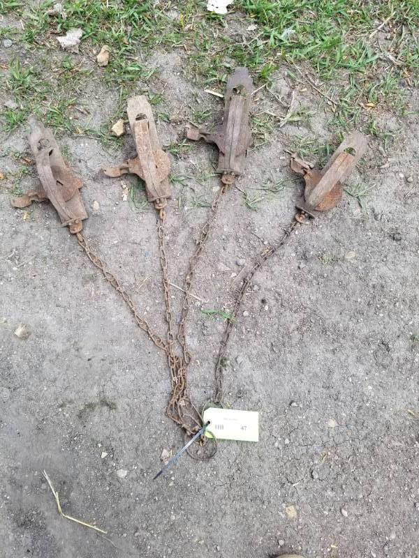 lot 47 image: Lot of 4 Beaver Traps